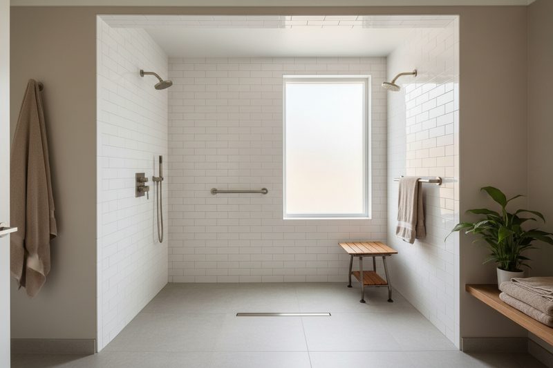 Curbless Walk-In Shower